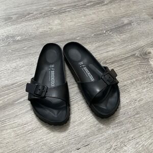 BIRKENSTOCK Madrid EVA Black Rubber Sandals Slides Waterproof Women's 36 L 5